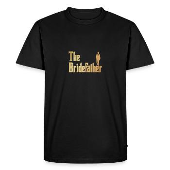 Bridefather T-Shirt, Great Father of the Bride - Men's Premium Organic T-Shirt - black - Front - Nico (187cm)