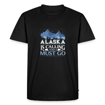 Cadeau d'ours polaire de vacances d'hiver en Alaska - T-shirt Premium bio Homme - noir - Devant - Nico (187cm)
