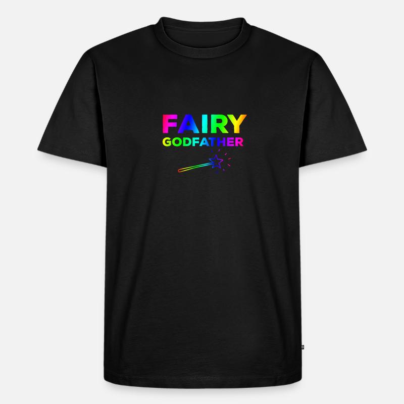 Feenhafter Pate - Männer Premium Bio T-Shirt - Schwarz