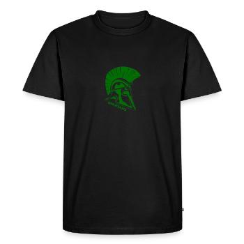 Spartans Green - Men's Premium Organic T-Shirt - black - Front - Nico (187cm)