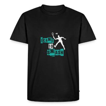 Badminton badminton - T-shirt Premium bio Homme - noir - Devant - Nico (187cm)