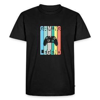 Légende du jeu - T-shirt Premium bio Homme - noir - Devant - Nico (187cm)