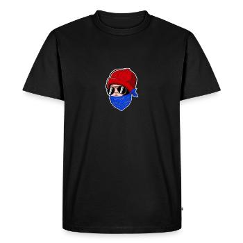 Accueil Garçon Bébé - T-shirt Premium bio Homme - noir - Devant - Nico (187cm)