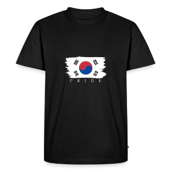 Corée du Nord Corée du Sud Cadeau Drapeau Asie - T-shirt Premium bio Homme - noir - Devant - Nico (187cm)
