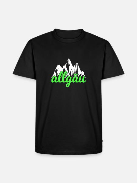Allgäu Mountains Hiking Climbing - Men's Premium Organic T-Shirt - black