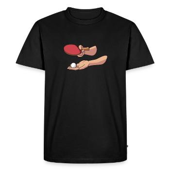 Serve Table tennis ball Table tennis player - Men's Premium Organic T-Shirt - black - Front - Nico (187cm)