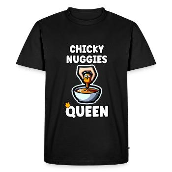 Citation de Nuggets de poulet Nug Life - T-shirt Premium bio Homme - noir - Devant - Nico (187cm)