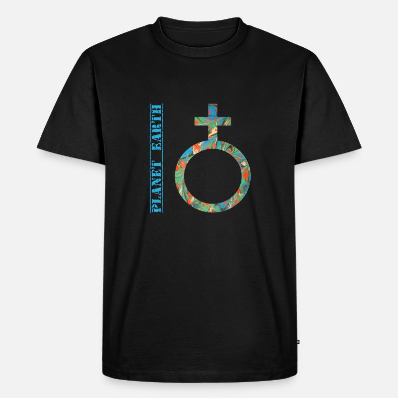 planet erde e 4 - Männer Premium Bio T-Shirt - Schwarz