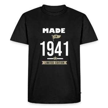 birthday 81 years year of birth 1941 - Men's Premium Organic T-Shirt - black - Front - Nico (187cm)
