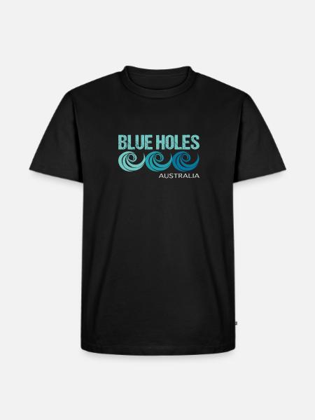 BLUE HOLES AUSTRALIA - Men's Premium Organic T-Shirt - black