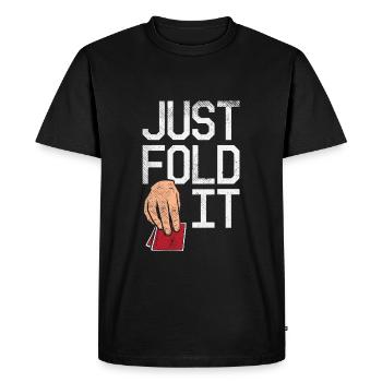 Just Fold It Poker Players - Men's Premium Organic T-Shirt - black - Front - Nico (187cm)