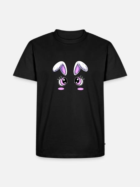 Cute Face Eyes Design - Men's Premium Organic T-Shirt - black