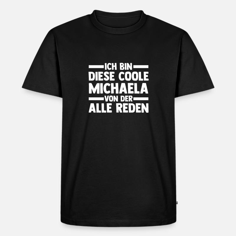 Michaela - Männer Premium Bio T-Shirt - Schwarz