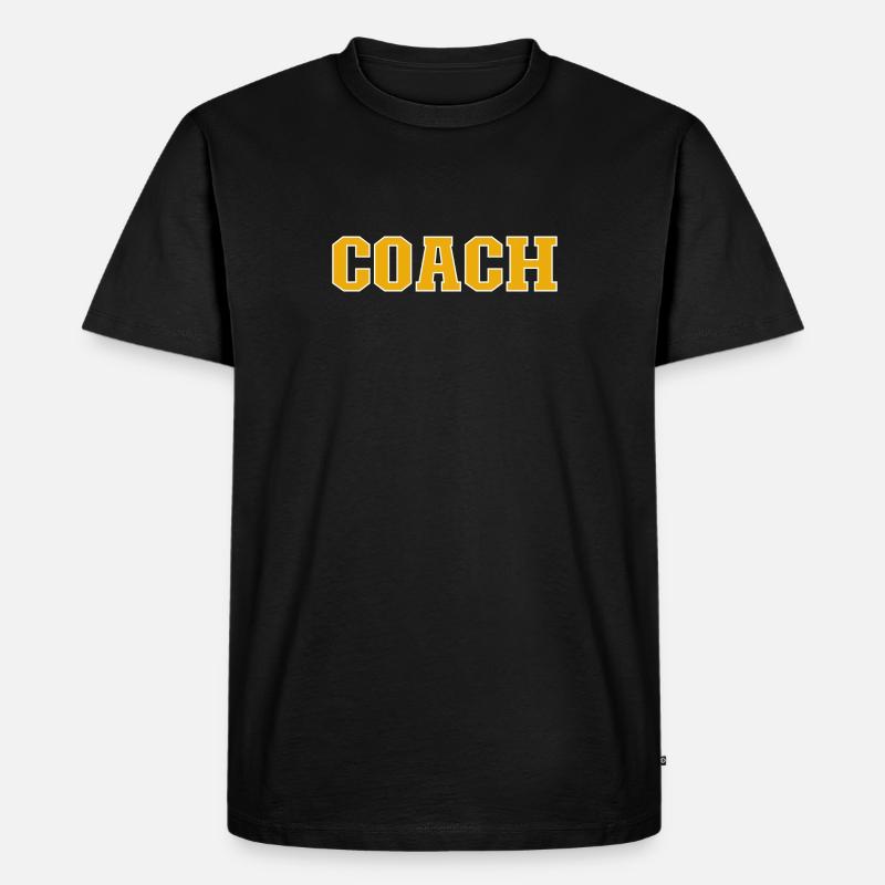Coach - Männer Premium Bio T-Shirt - Schwarz