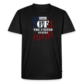 Vétéran des États-Unis - T-shirt Premium bio Homme - noir - Devant - Nico (187cm)