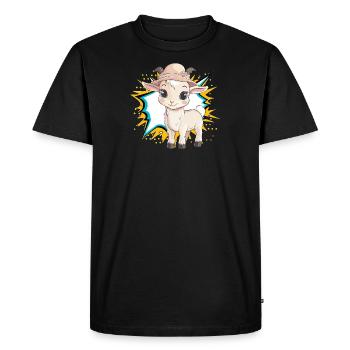 Chèvre, chèvre, ruminant - T-shirt Premium bio Homme - noir - Devant - Nico (187cm)