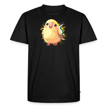 Budgerigar, Sparrow, Birds - Men's Premium Organic T-Shirt - black - Front - Nico (187cm)