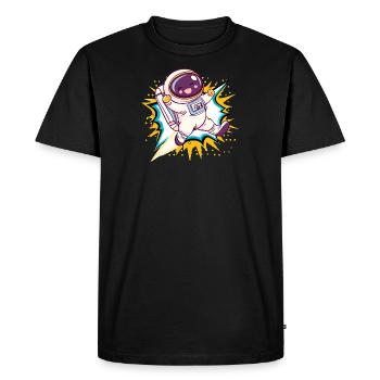 Astronaute Cosmos - T-shirt Premium bio Homme - noir - Devant - Nico (187cm)