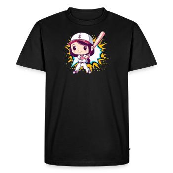 Baseball Batte de baseball Gant de baseball - T-shirt Premium bio Homme - noir - Devant - Nico (187cm)