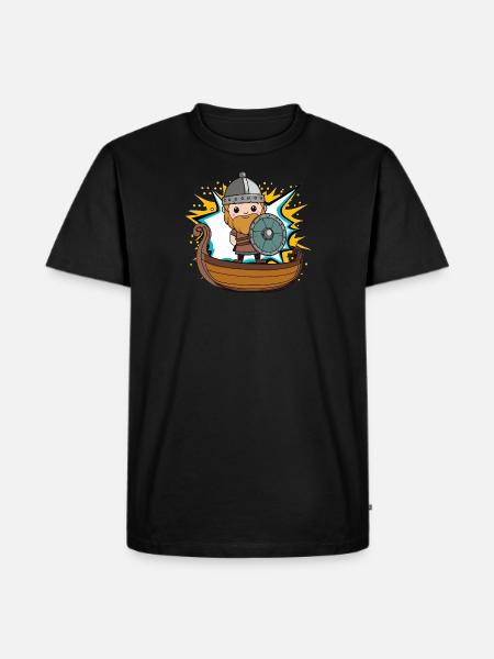 Wikinger Nordisch Normanne - Männer Premium Bio T-Shirt - Schwarz