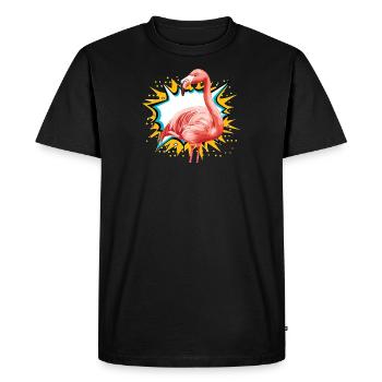 Flamingo Flamenco Exotique - T-shirt Premium bio Homme - noir - Devant - Nico (187cm)