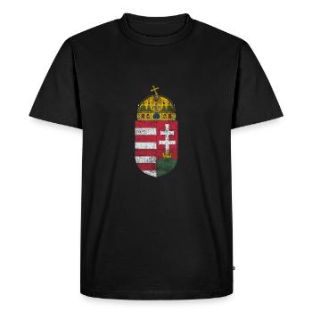 Manteau des bras hongrois Hongrie Symbole - T-shirt Premium bio Homme - noir - Devant - Nico (187cm)