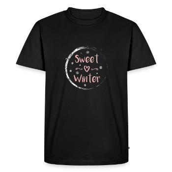 hiver - T-shirt Premium bio Homme - noir - Devant - Nico (187cm)