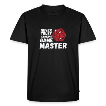 Stylo et papier de table RPG - T-shirt Premium bio Homme - noir - Devant - Nico (187cm)