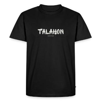 CERTIFIED TALAHON - Männer Premium Bio T-Shirt - Schwarz - Vorne - Nico (187cm)