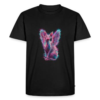 Chat Sphynx pour les amoureux des chats - T-shirt Premium bio Homme - noir - Devant - Nico (187cm)