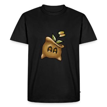 Possessed Sack with Venus Flytrap - Haunted Comic - Men's Premium Organic T-Shirt - black - Front - Nico (187cm)