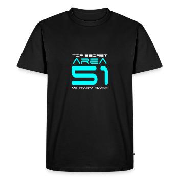 Zone 51 - T-shirt Premium bio Homme - noir - Devant - Nico (187cm)