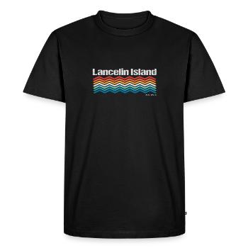 Île Lancelin - T-shirt Premium bio Homme - noir - Devant - Nico (187cm)