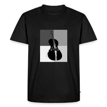 violoncelle - T-shirt Premium bio Homme - noir - Devant - Nico (187cm)