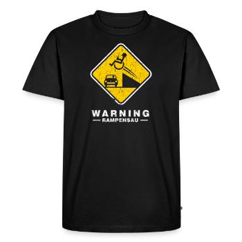 Désactivé AVERTISSEMENT RAMPENSAU - T-shirt Premium bio Homme - noir - Devant - Nico (187cm)