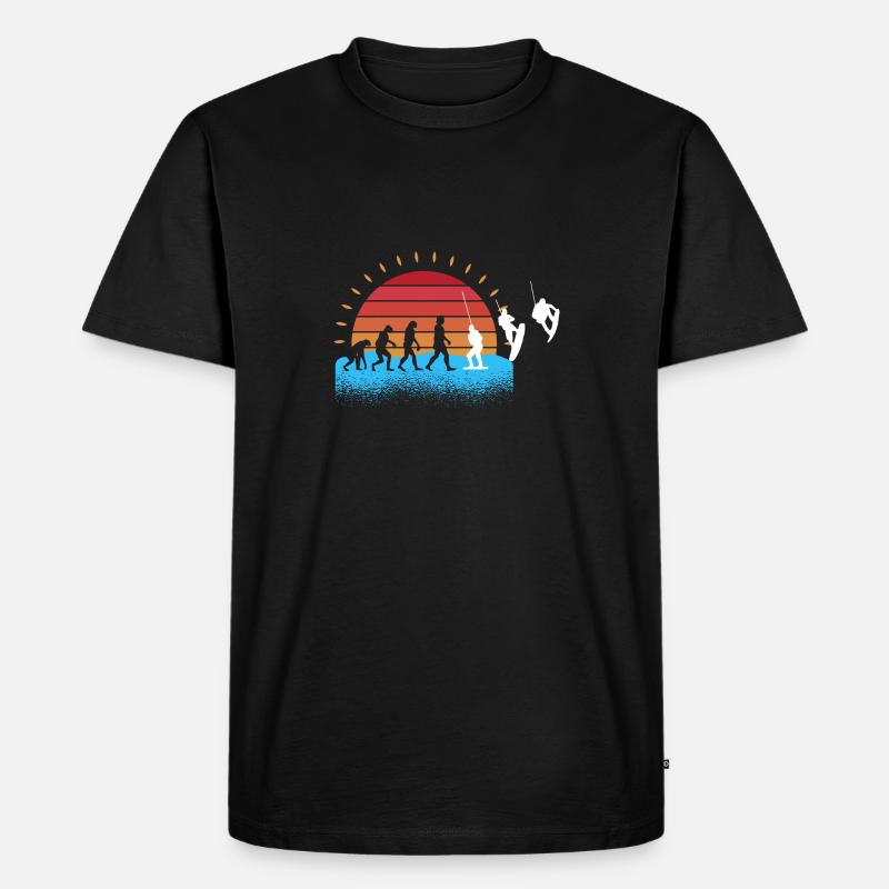 Evolution Wakeboarder Wakeboard Wakeboarding - Männer Premium Bio T-Shirt - Schwarz