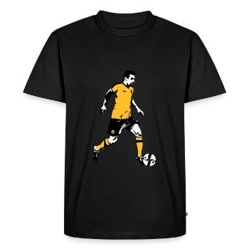 Soccer - T-shirt Premium bio Homme - noir - Devant - Nico (187cm)