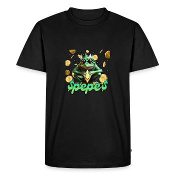 Pepe la grenouille - T-shirt Premium bio Homme - noir - Devant - Nico (187cm)