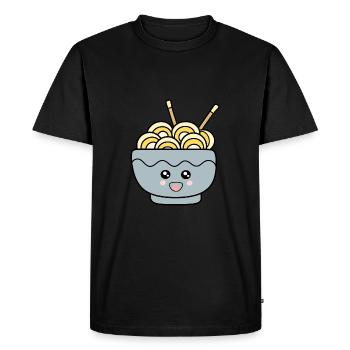 Nouilles Ramen Cuisine japonaise - T-shirt Premium bio Homme - noir - Devant - Nico (187cm)