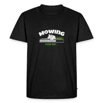 Lawn Mowing Please Wait Lawnmower Grass Cutter Mow - Men's Premium Organic T-Shirt - black - Front - Nico (187cm)