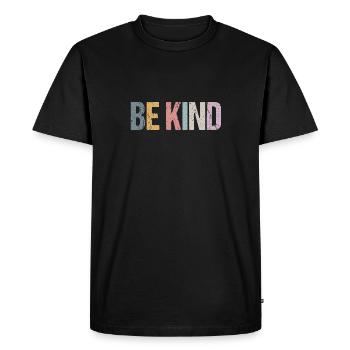 BE CHILD - Men's Premium Organic T-Shirt - black - Front - Nico (187cm)