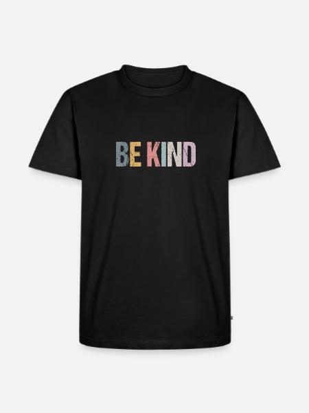 BE KIND - Männer Premium Bio T-Shirt - Schwarz