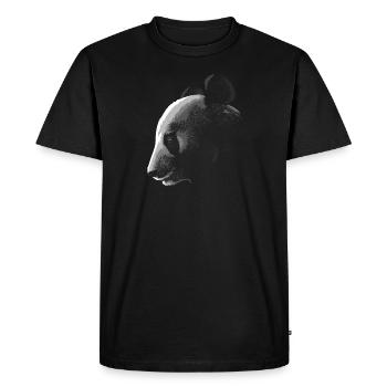 Le panda dans l’ombre - T-shirt Premium bio Homme - noir - Devant - Nico (187cm)