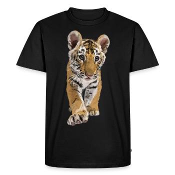 tigre du Bengale - T-shirt Premium bio Homme - noir - Devant - Nico (187cm)