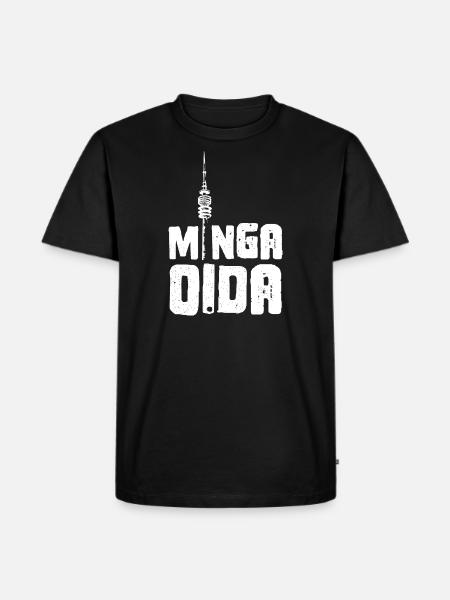 Minga Oida - München Alter - Männer Premium Bio T-Shirt - Schwarz