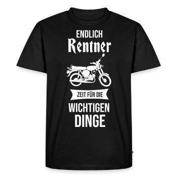 cyclomoteur retraité retraite gdr retraite ossi cult - T-shirt Premium bio Homme - noir - Devant - Nico (187cm)