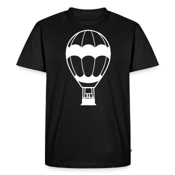 Montgolfière - T-shirt Premium bio Homme - noir - Devant - Nico (187cm)