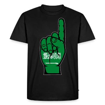 Drapeau numéro 1 de l’Arabie saoudite - T-shirt Premium bio Homme - noir - Devant - Nico (187cm)