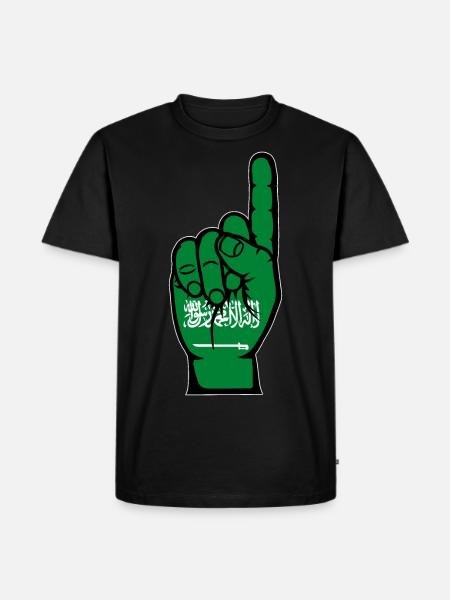 Saudi Arabia Flag Number 1 - Men's Premium Organic T-Shirt - black