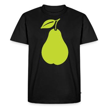 Pear - Men's Premium Organic T-Shirt - black - Front - Nico (187cm)